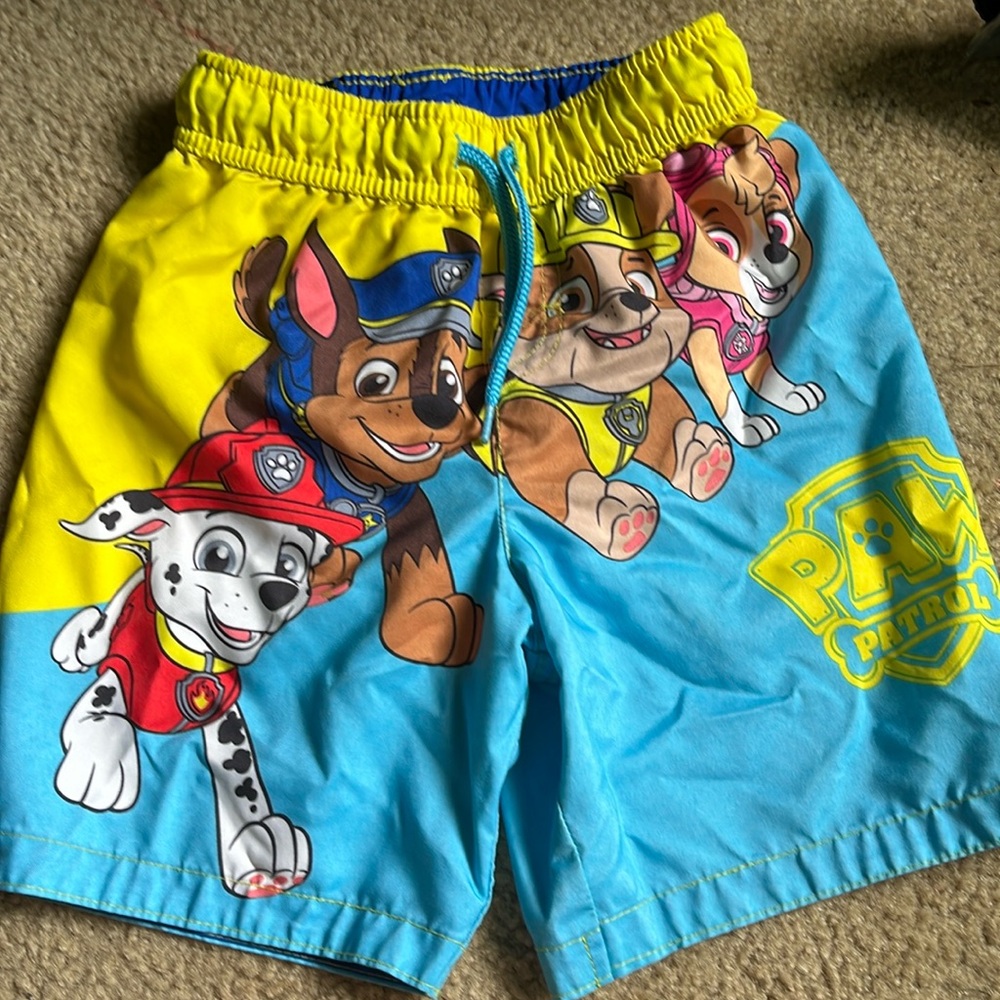 4T boys Paw Patrol Swim Trunks